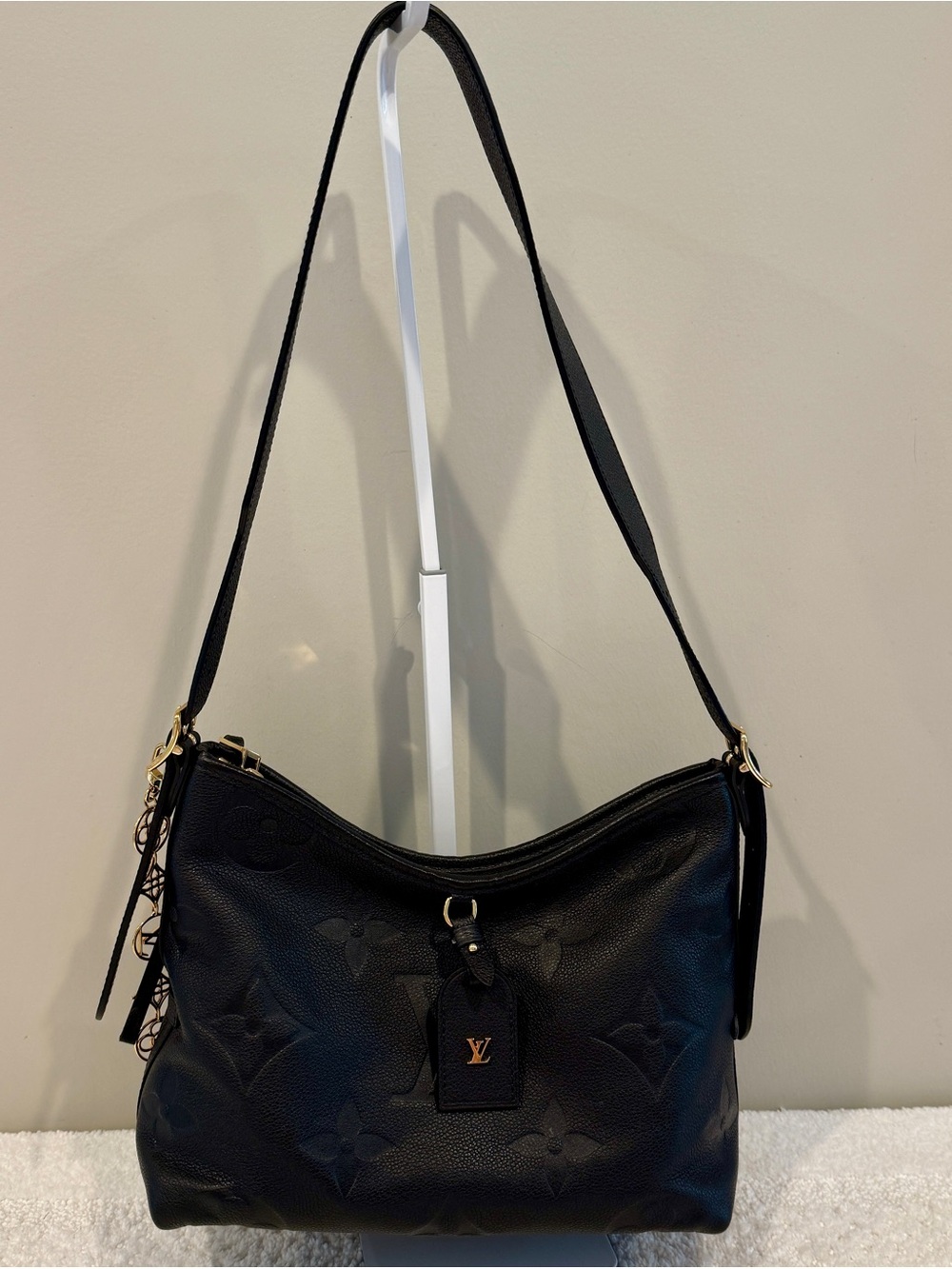 Louis Vuitton CarryAll PM Monogram Empreinte Leather Black- retails $3450